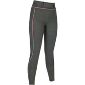 HKM Leggings da Equitazione Juna Full Grip Grigio-verde
