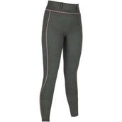 HKM Leggings da Equitazione Juna Full Grip Grigio-verde