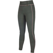 HKM Leggings da Equitazione Juna Full Grip Grigio-verde