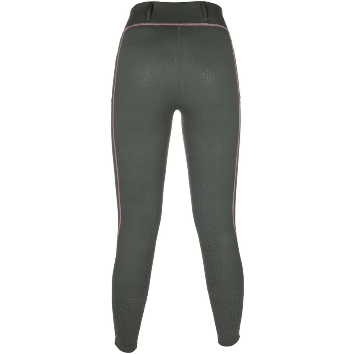 HKM Leggings da Equitazione Juna Full Grip Grigio-verde