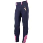 HKM Leggings da Equitazione Pony Dream II Full Grip Blu scuro