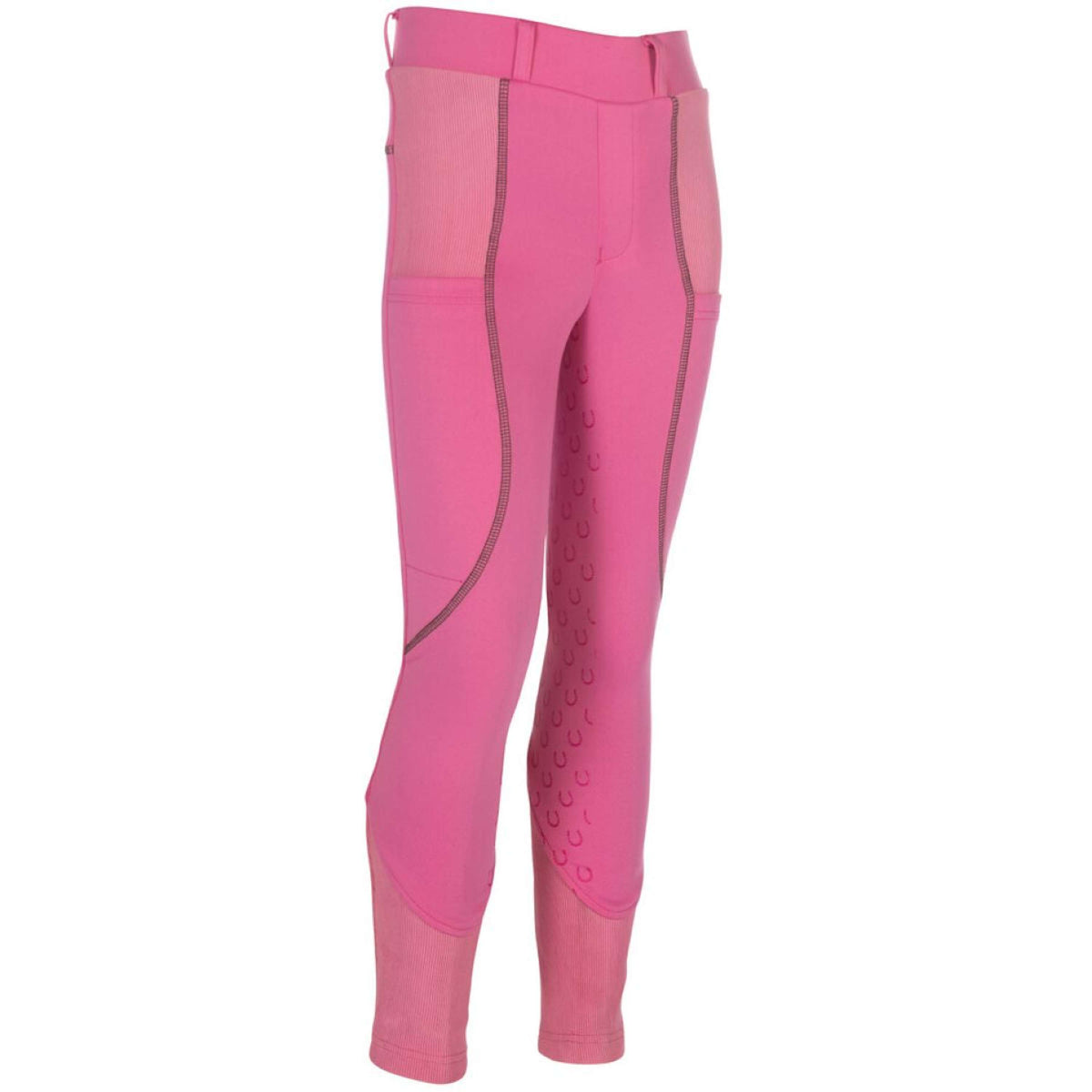 HKM Leggings da Equitazione Claire Full Grip Rosa