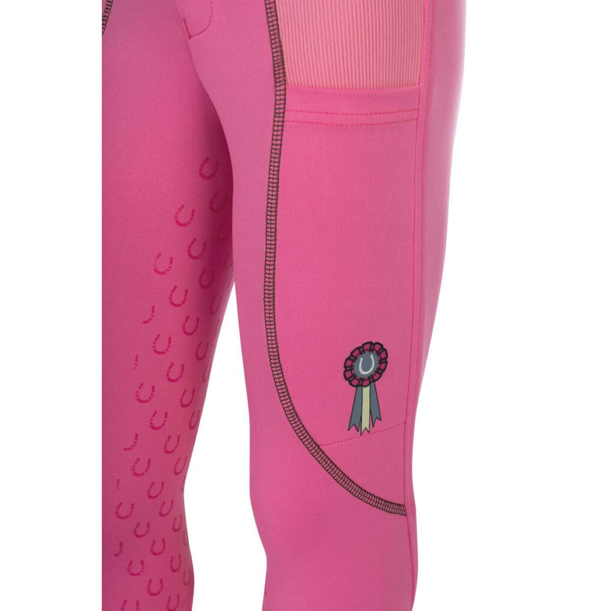 HKM Leggings da Equitazione Claire Full Grip Rosa