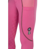 HKM Leggings da Equitazione Claire Full Grip Rosa