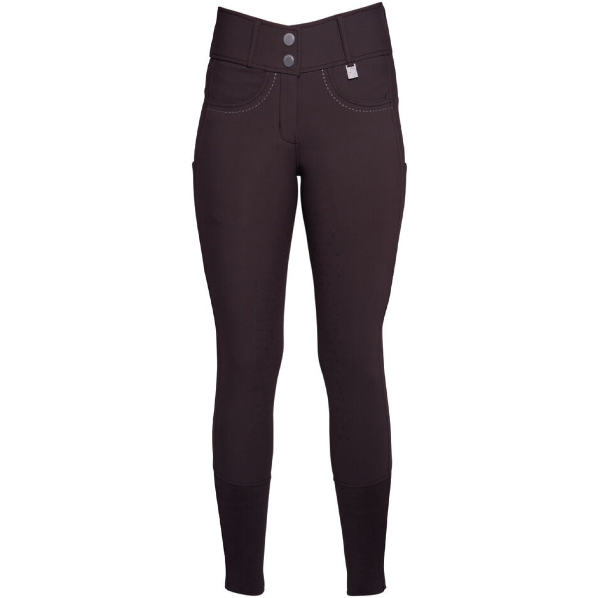 HKM Pantaloni da Equitazione Arezzo Full Grip Marrone scuro
