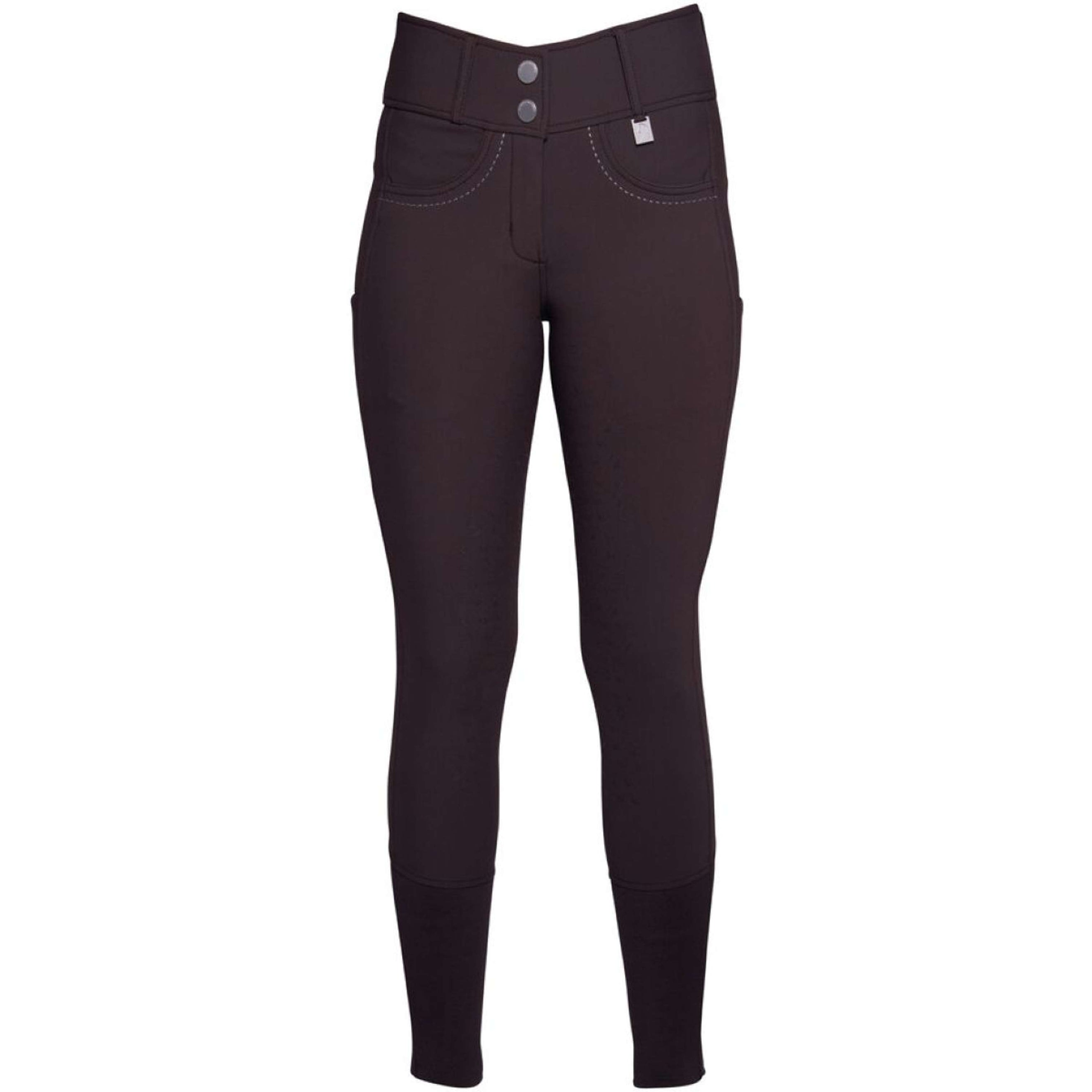 HKM Pantaloni da Equitazione Arezzo Full Grip Marrone scuro
