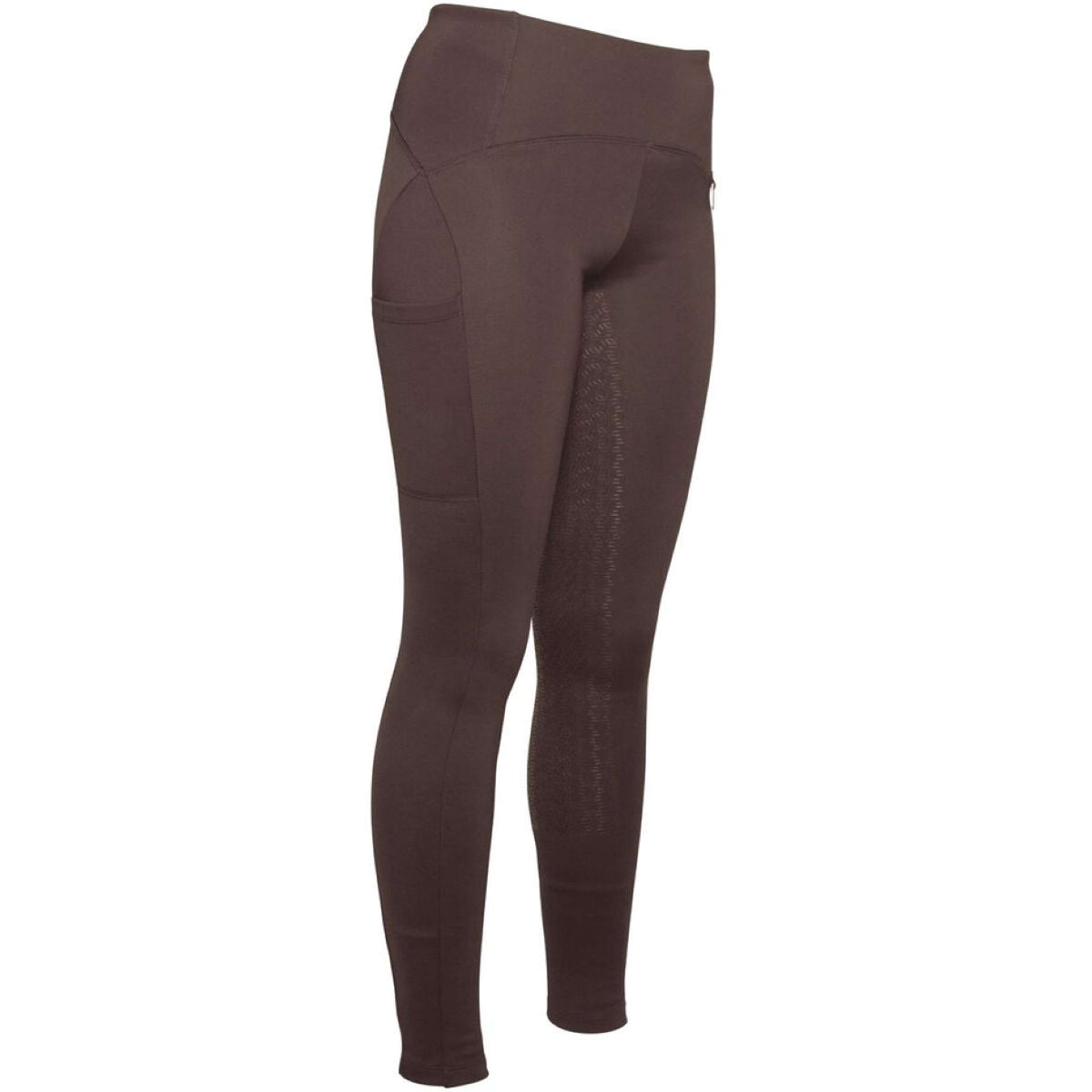 HKM Leggings da Equitazione Arezzo Full Grip Marrone scuro