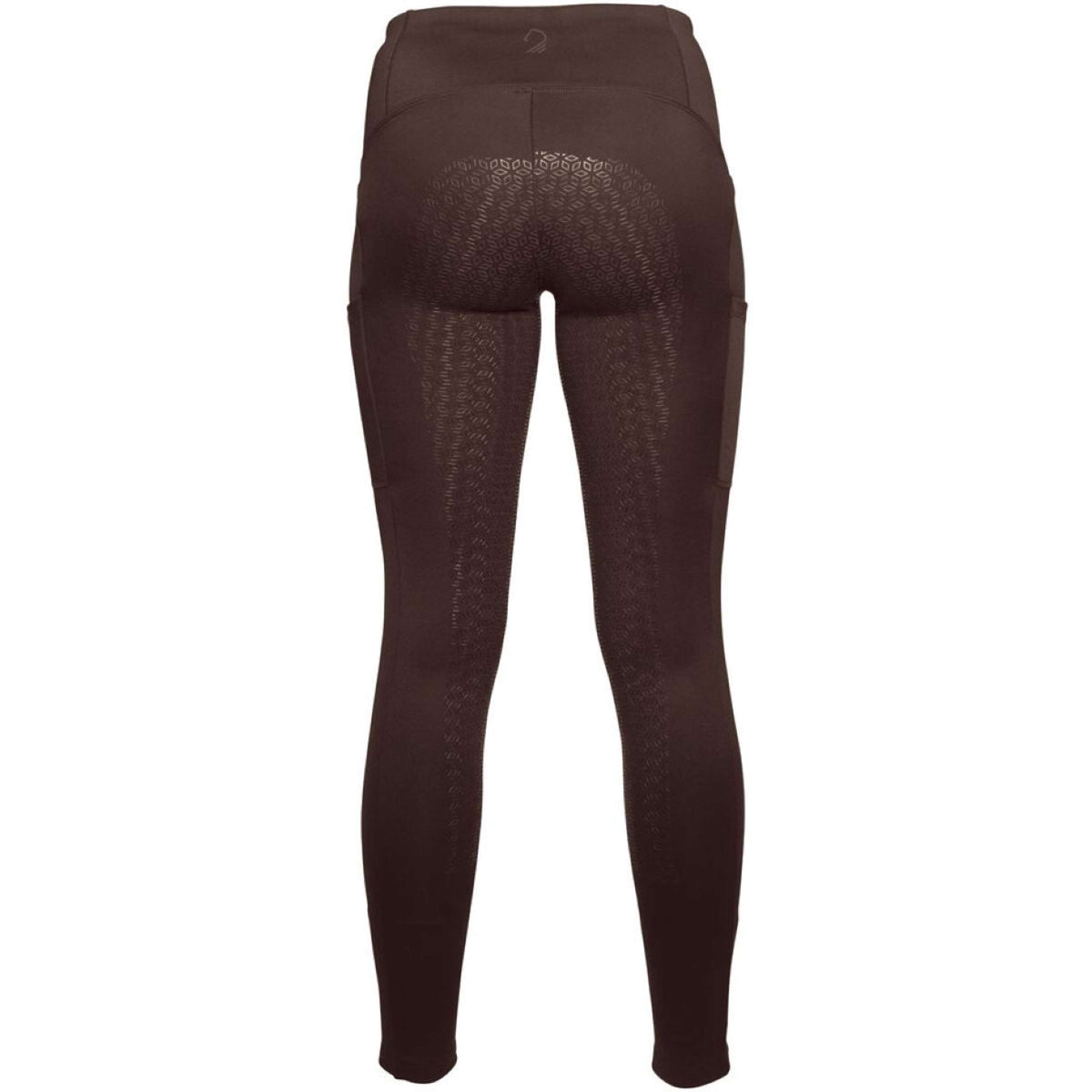 HKM Leggings da Equitazione Arezzo Full Grip Marrone scuro