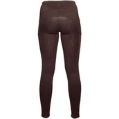HKM Leggings da Equitazione Arezzo Full Grip Marrone scuro