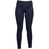 HKM Leggings da Equitazione Arezzo Full Grip Blu scuro