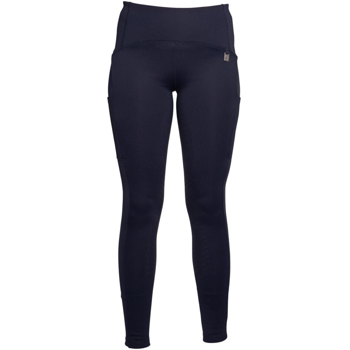 HKM Leggings da Equitazione Arezzo Full Grip Blu scuro
