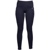 HKM Leggings da Equitazione Arezzo Full Grip Blu scuro