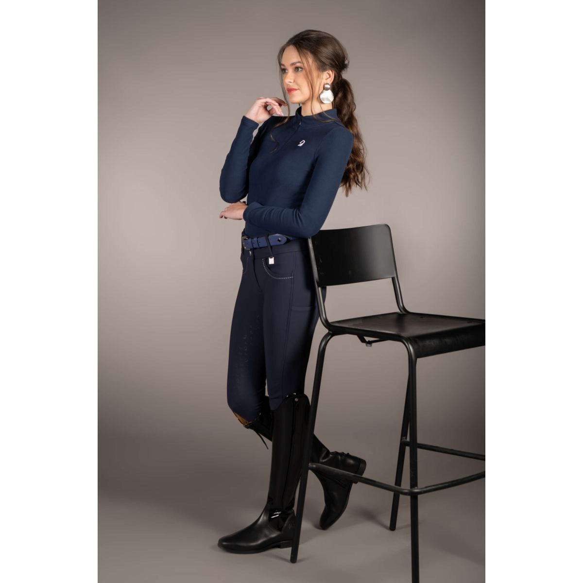 HKM Shirt Arezzo Soft Maniche Lunghe Blu scuro