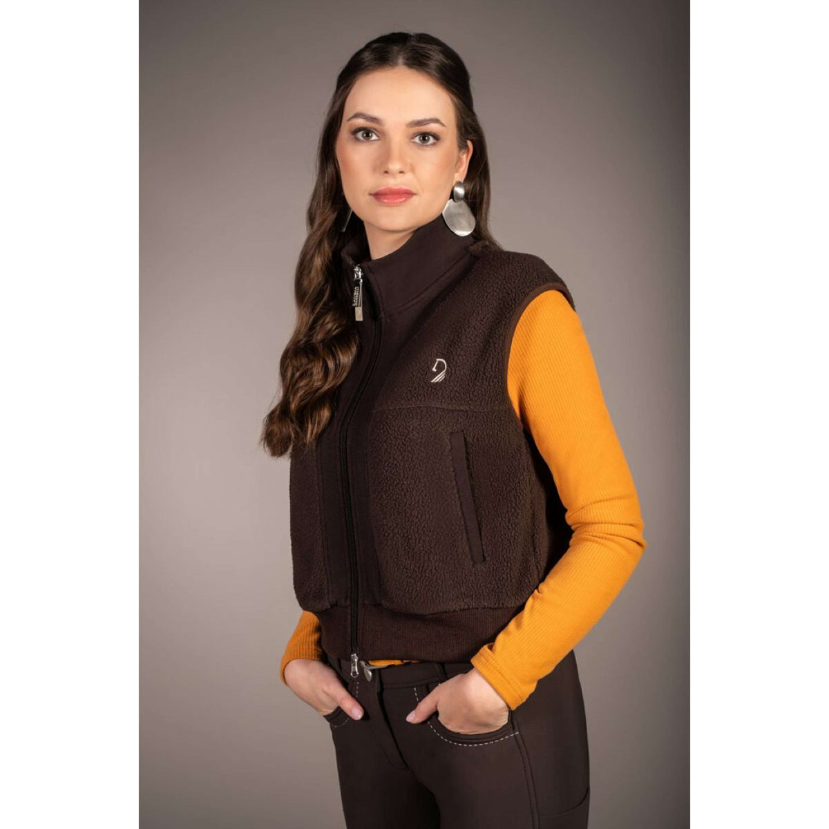 HKM Gilet Arezzo Teddy Marrone scuro