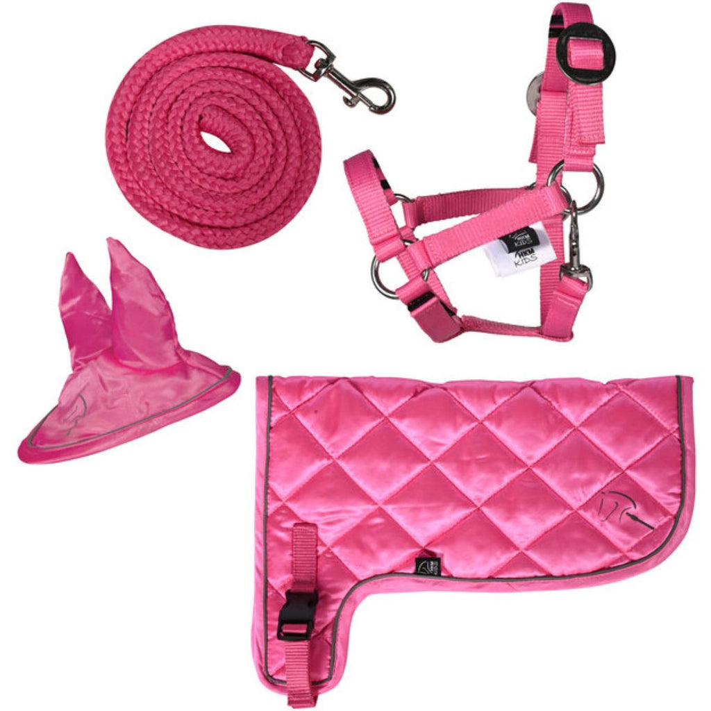 HKM Hobby Horsing Set al neon Rosa
