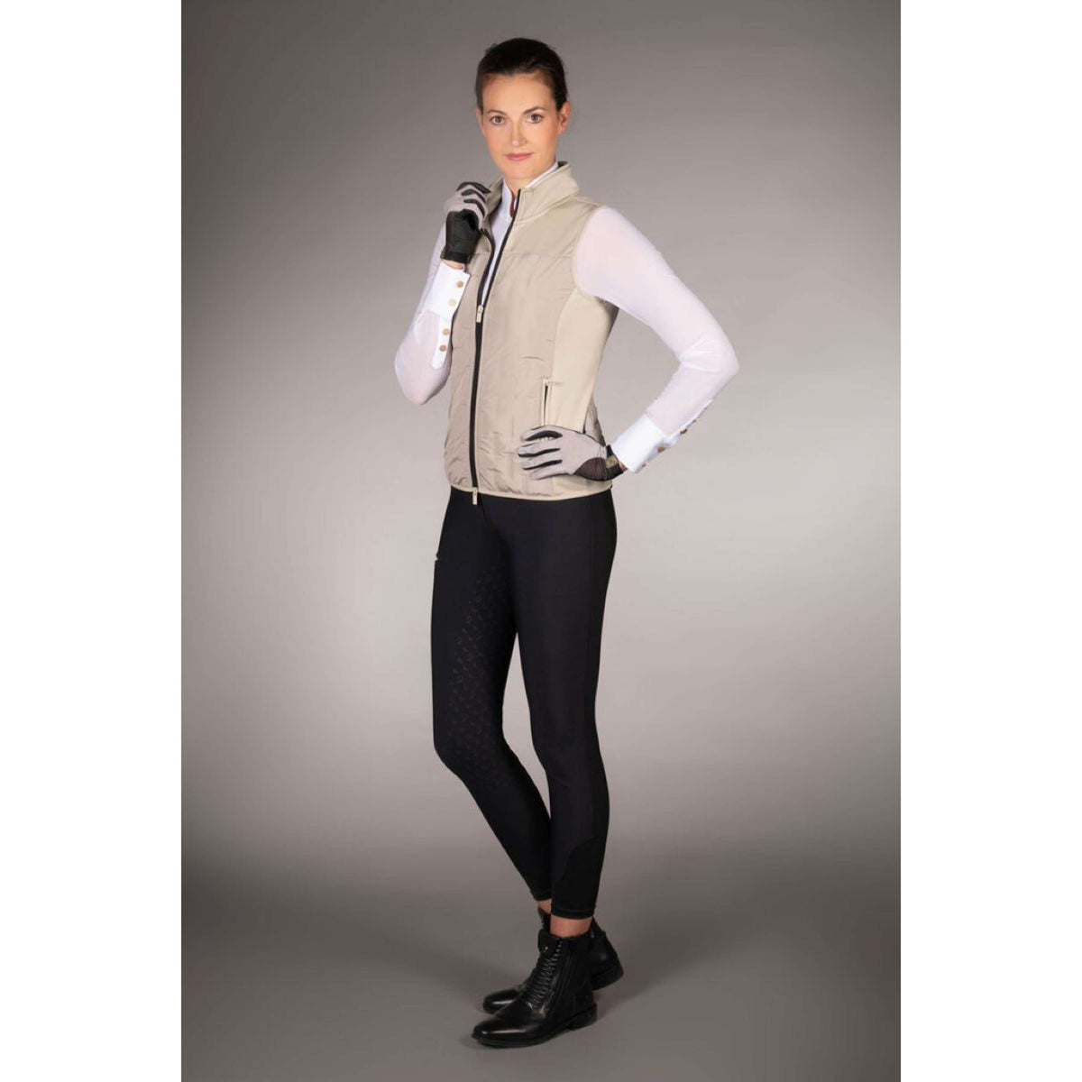 Lauria Garrelli Gilet Limone Grigio/Beige