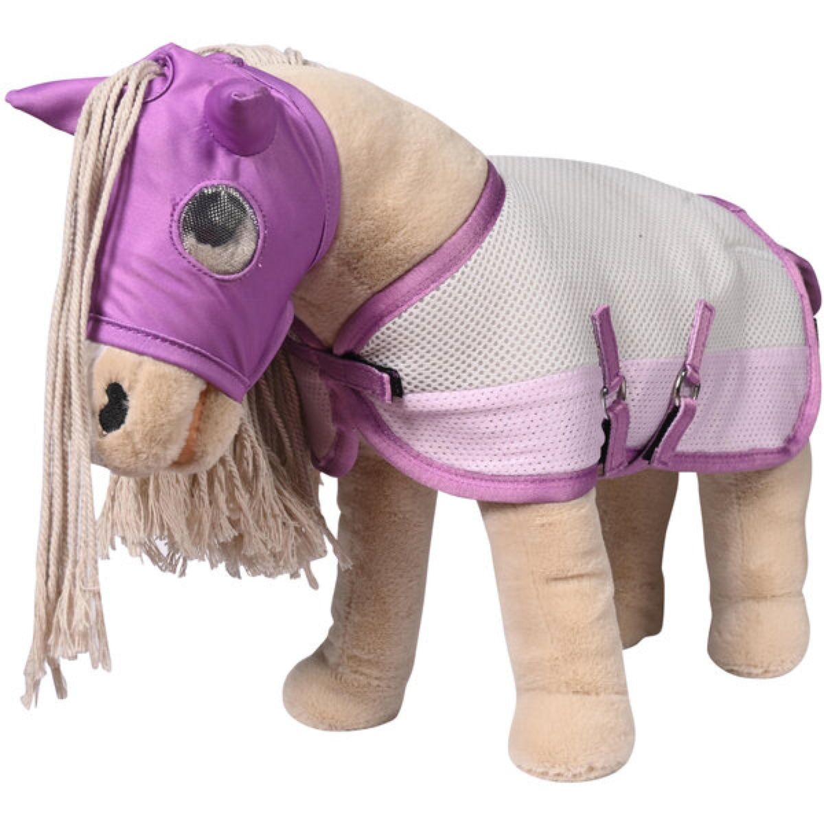 HKM Maschera per Mosche Cuddle Horse Rosa chiaro