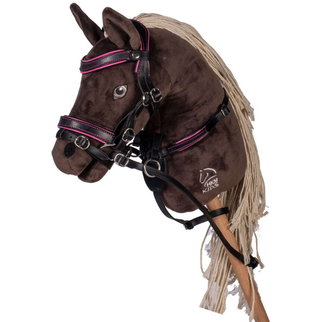 HKM Hobby Horsing Briglia Nero/Rosa