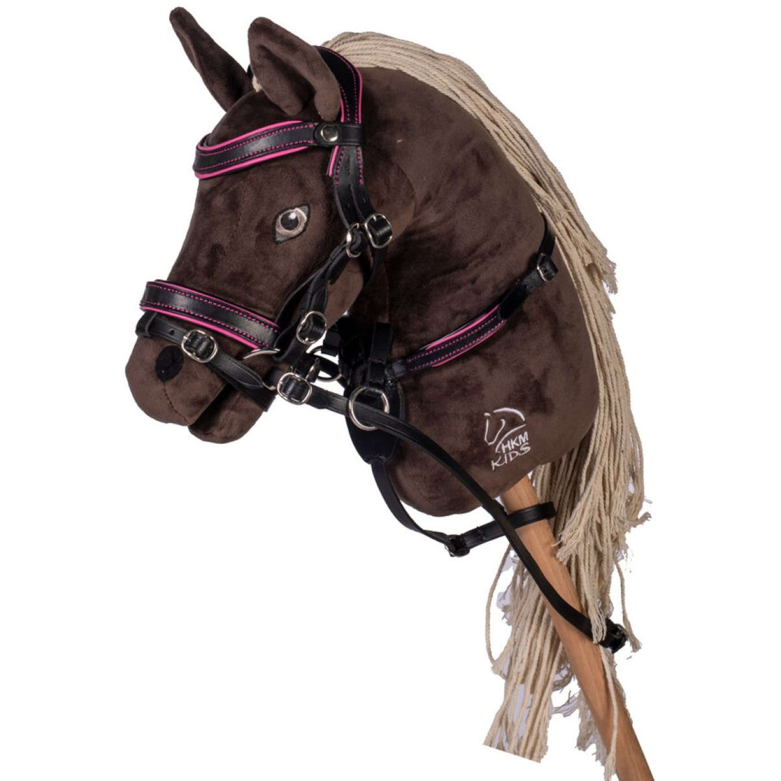 HKM Hobby Horsing Briglia Nero/Rosa HKM Hobby Horsing Briglia Nero/Rosa