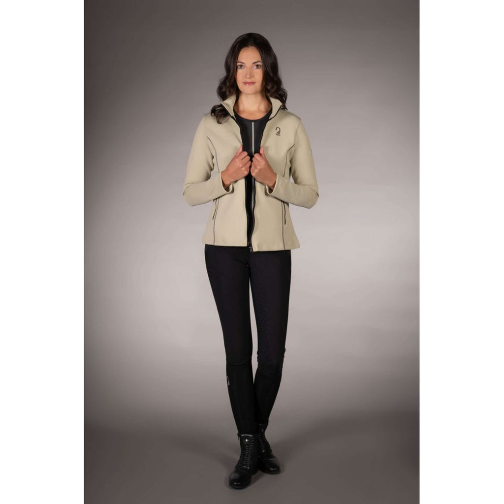 Lauria Garrelli Gilet in Pile Limone Grigio/Beige