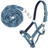 HKM Set Cavezza Crystal Fodera Morbida Benzina/Marina