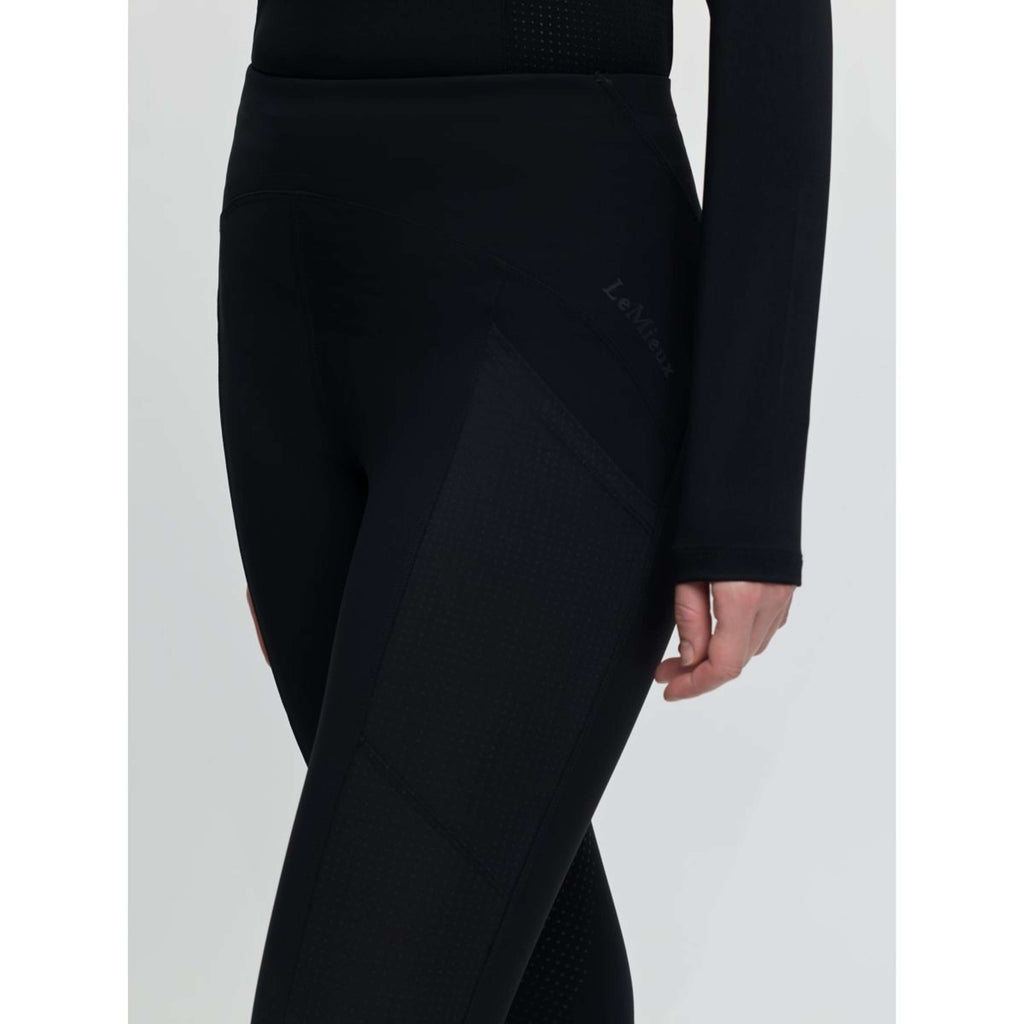 LeMieux Leggings da Equitazione Airflow Full Grip Nero