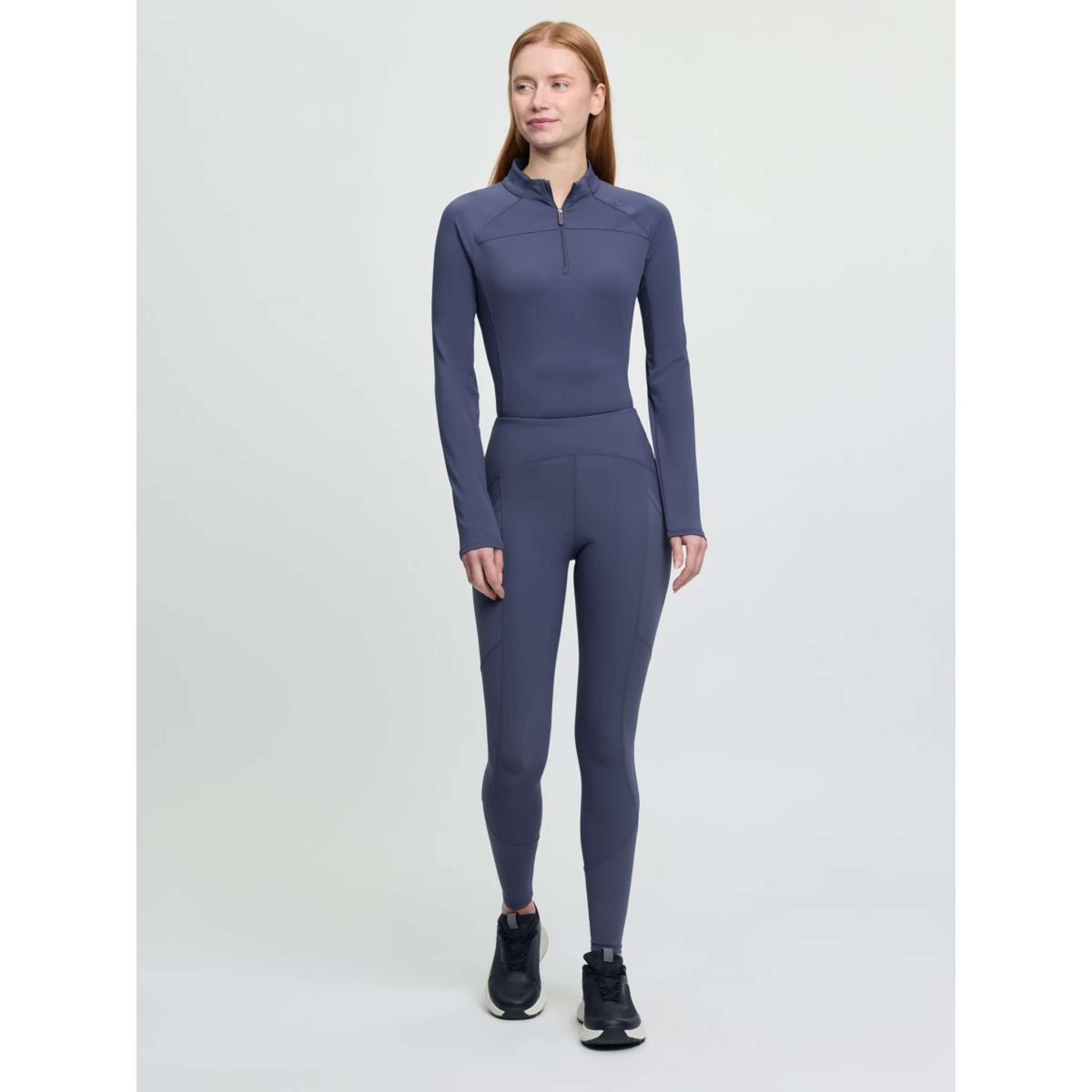 LeMieux Leggings da Equitazione Airflow Full Grip Shadow