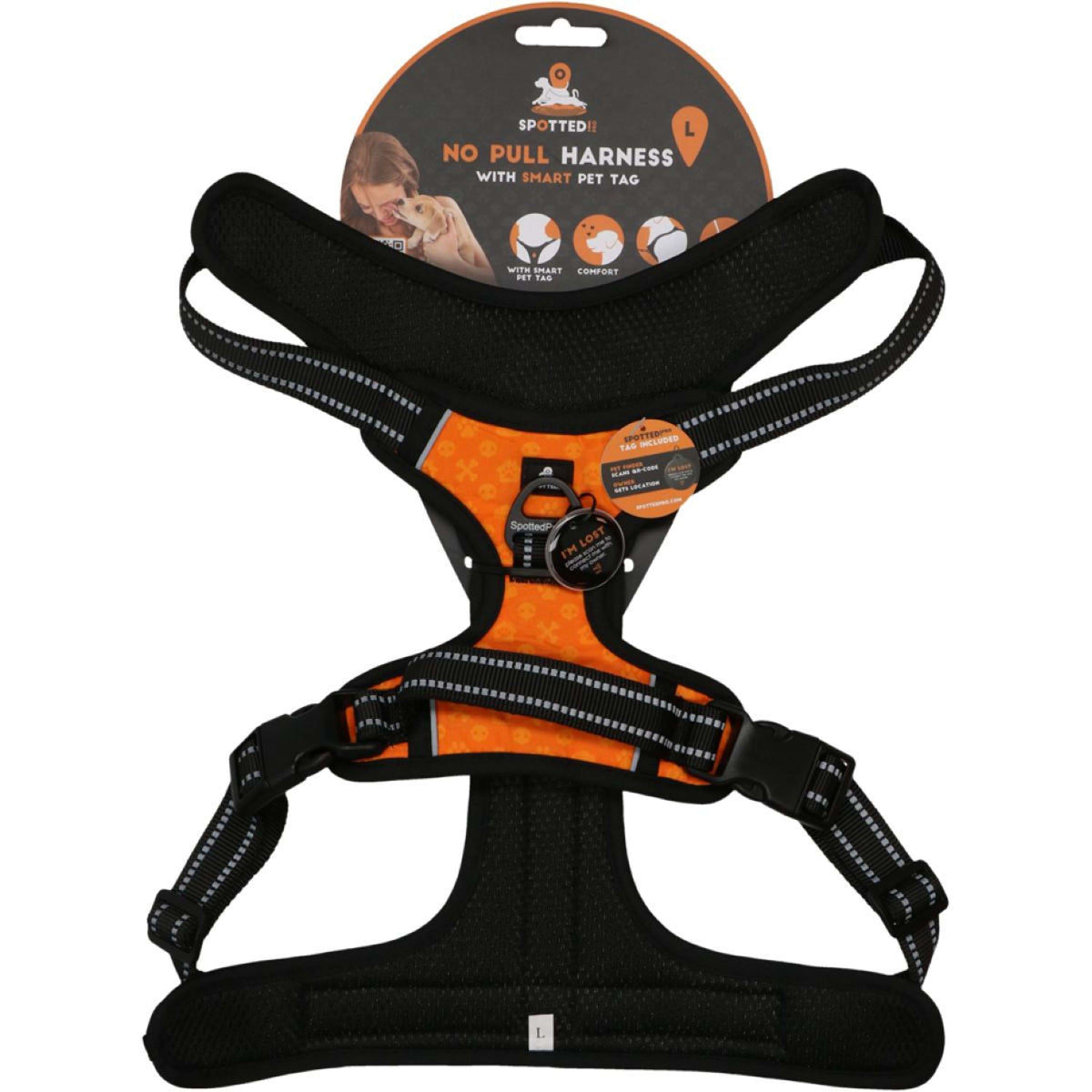 Spotted Pro! Pettorina per Cane Arancia