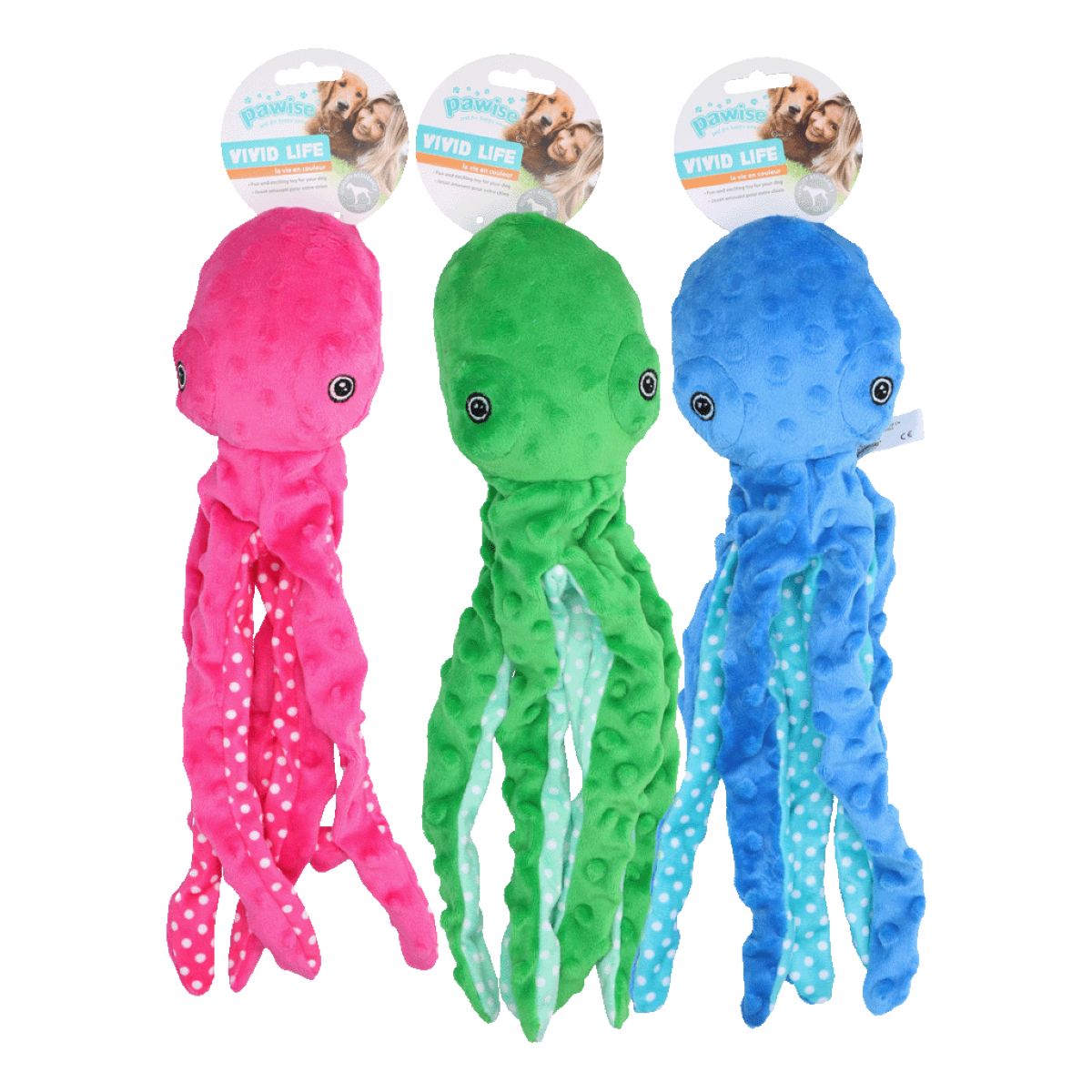 Pawise Giocattolo per Cane Plush Octopus Multicolor