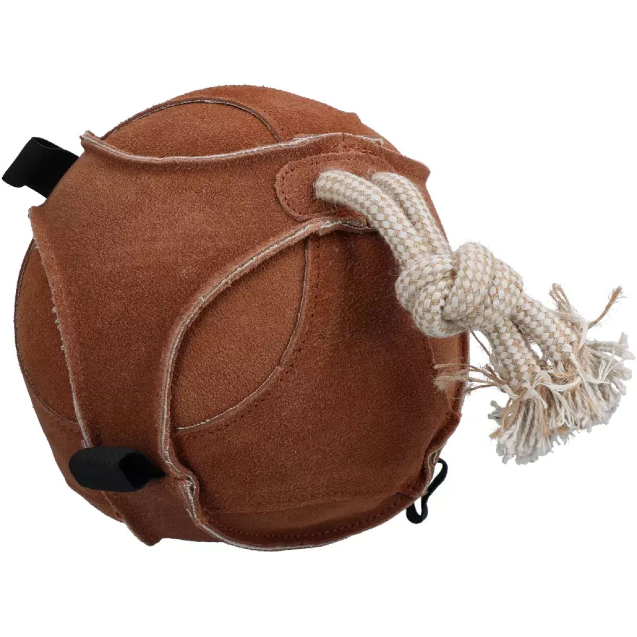 Excellent Palla da gioco per cavalli Suede Marrone