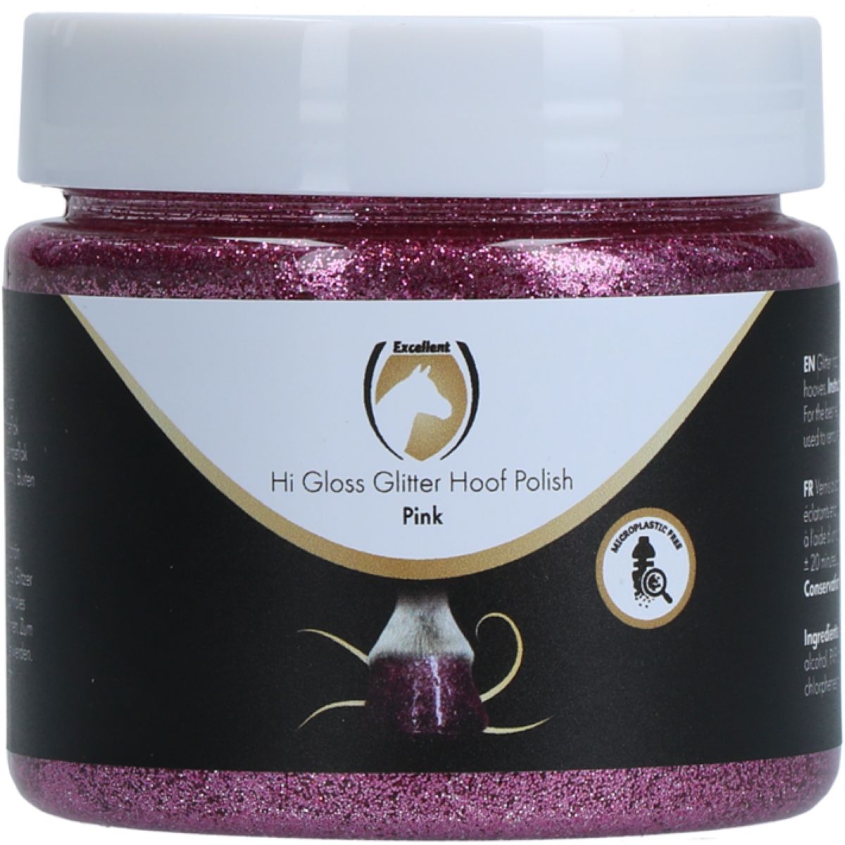 Excellent Smalto per zoccoli Hi Gloss Glitter Rosa