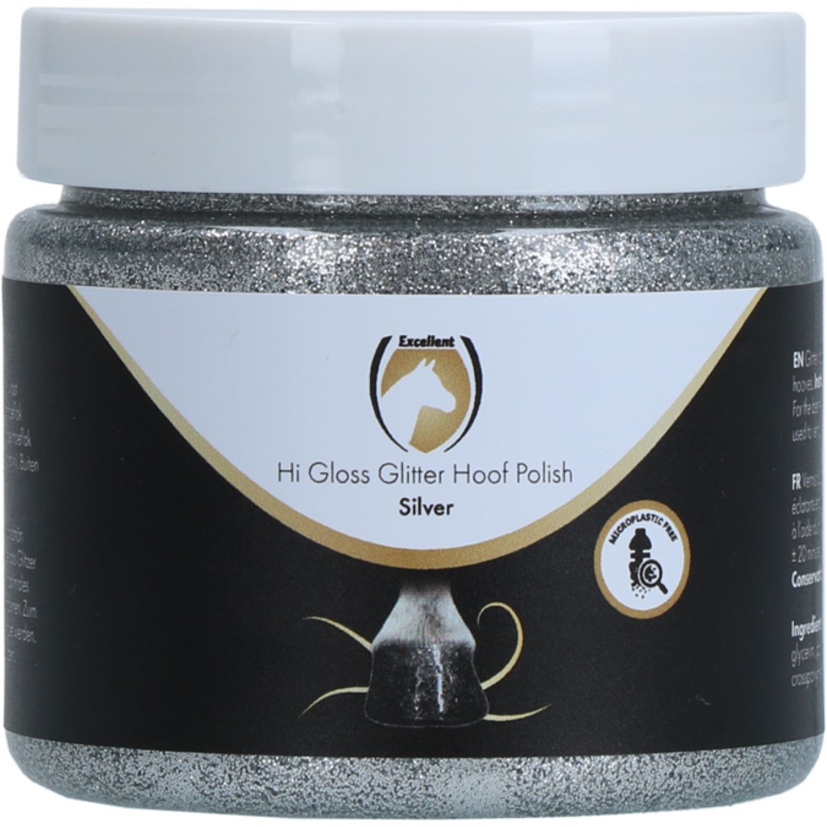 Excellent Smalto per zoccoli Hi Gloss Glitter Argento