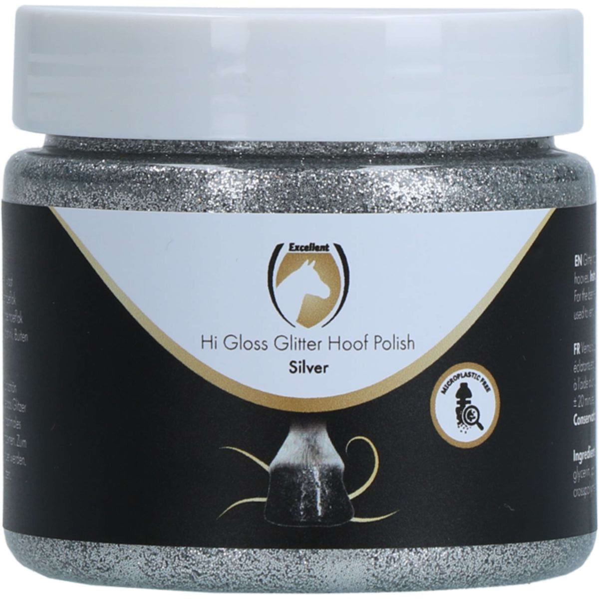 Excellent Smalto per zoccoli Hi Gloss Glitter Argento