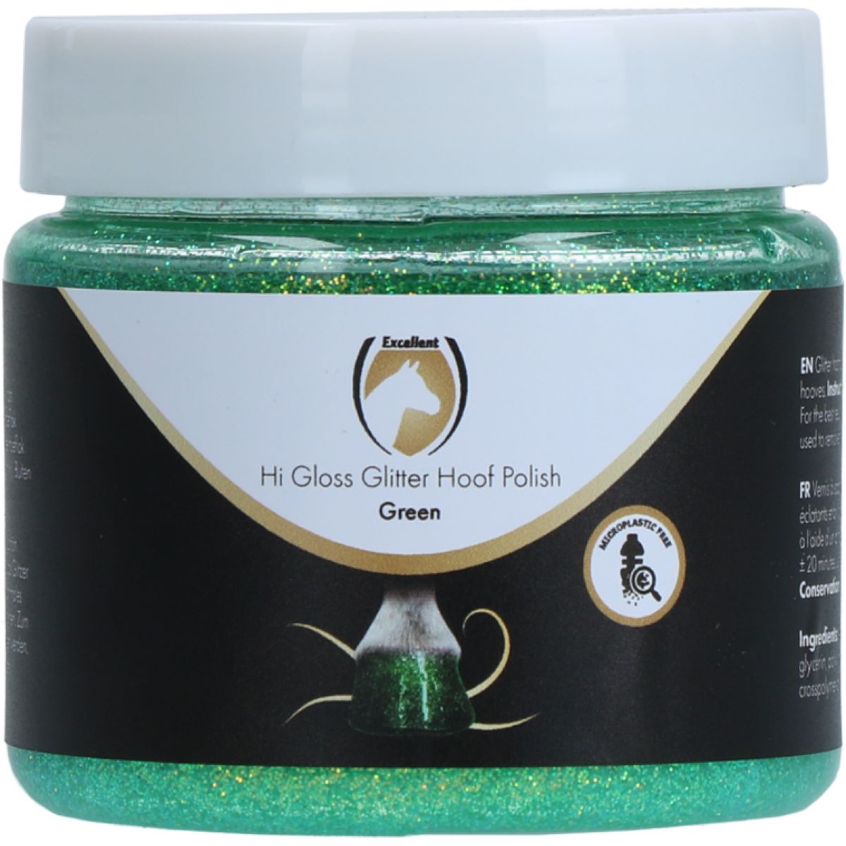 Excellent Smalto per zoccoli Hi Gloss Glitter Turchese