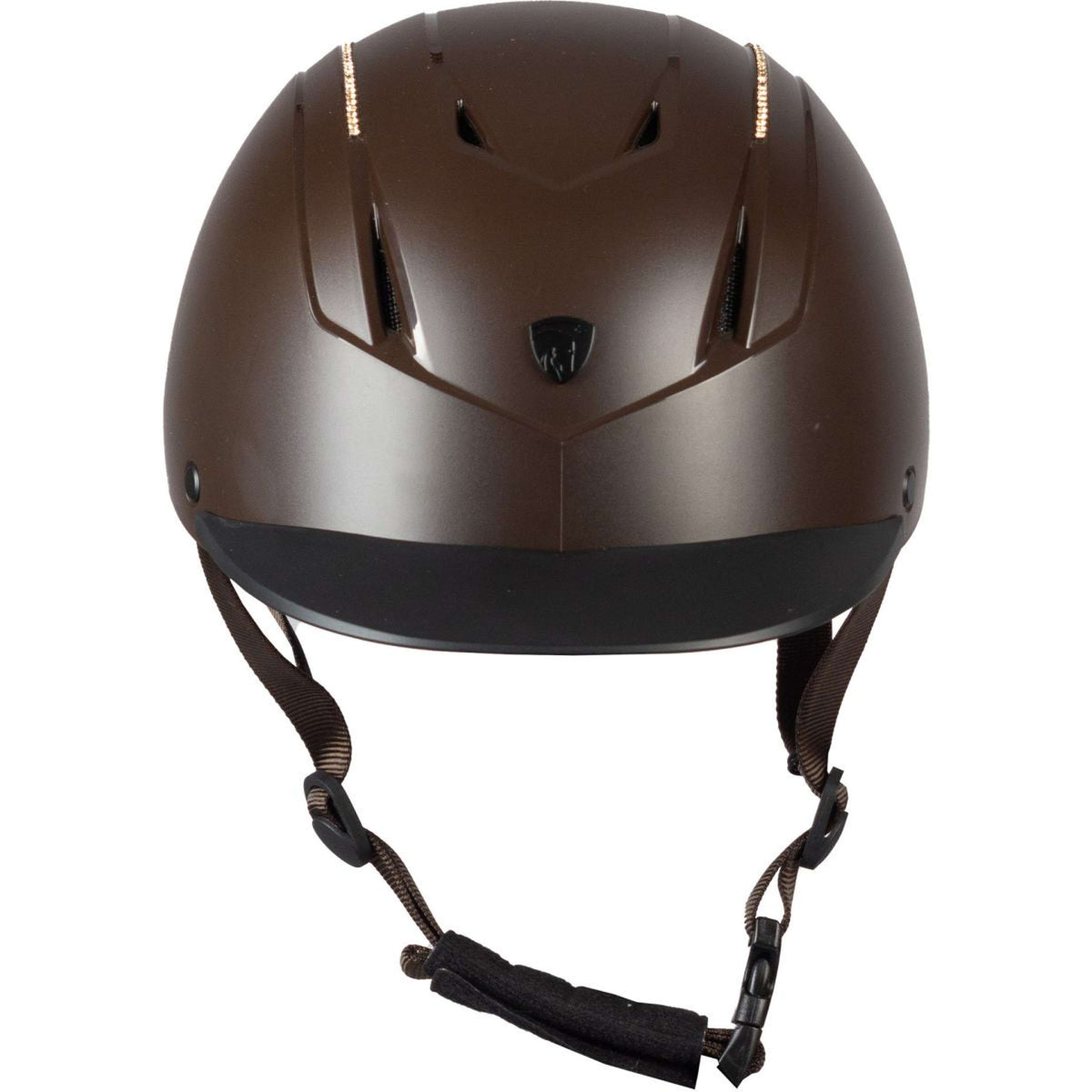 HORKA Casco da equitazione Dali Strass Marrone/Oro rosa