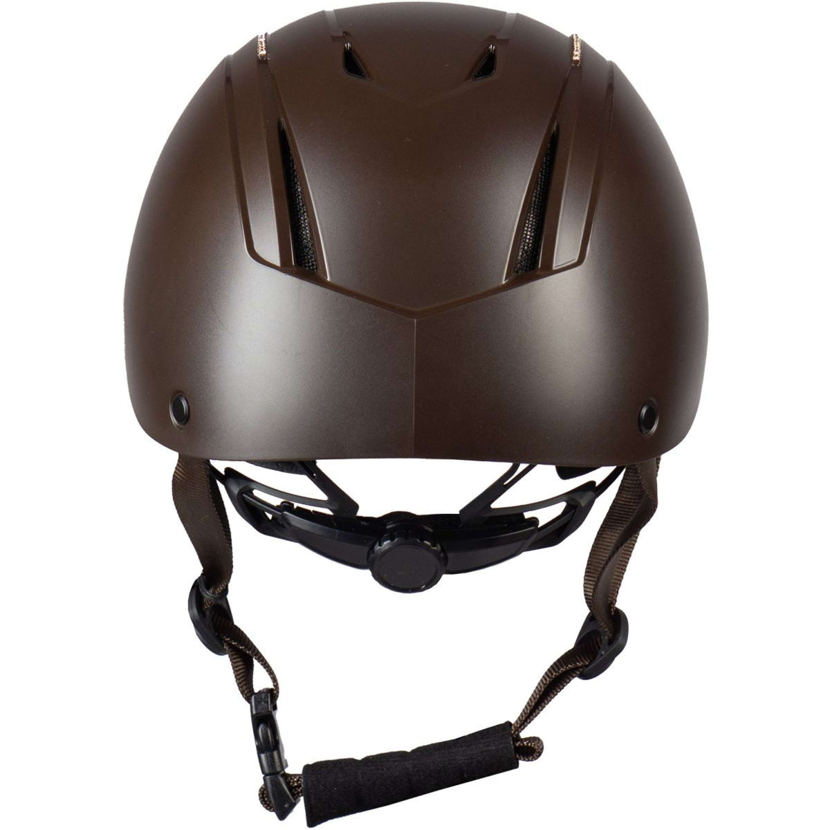 HORKA Casco da equitazione Dali Strass Marrone/Oro rosa