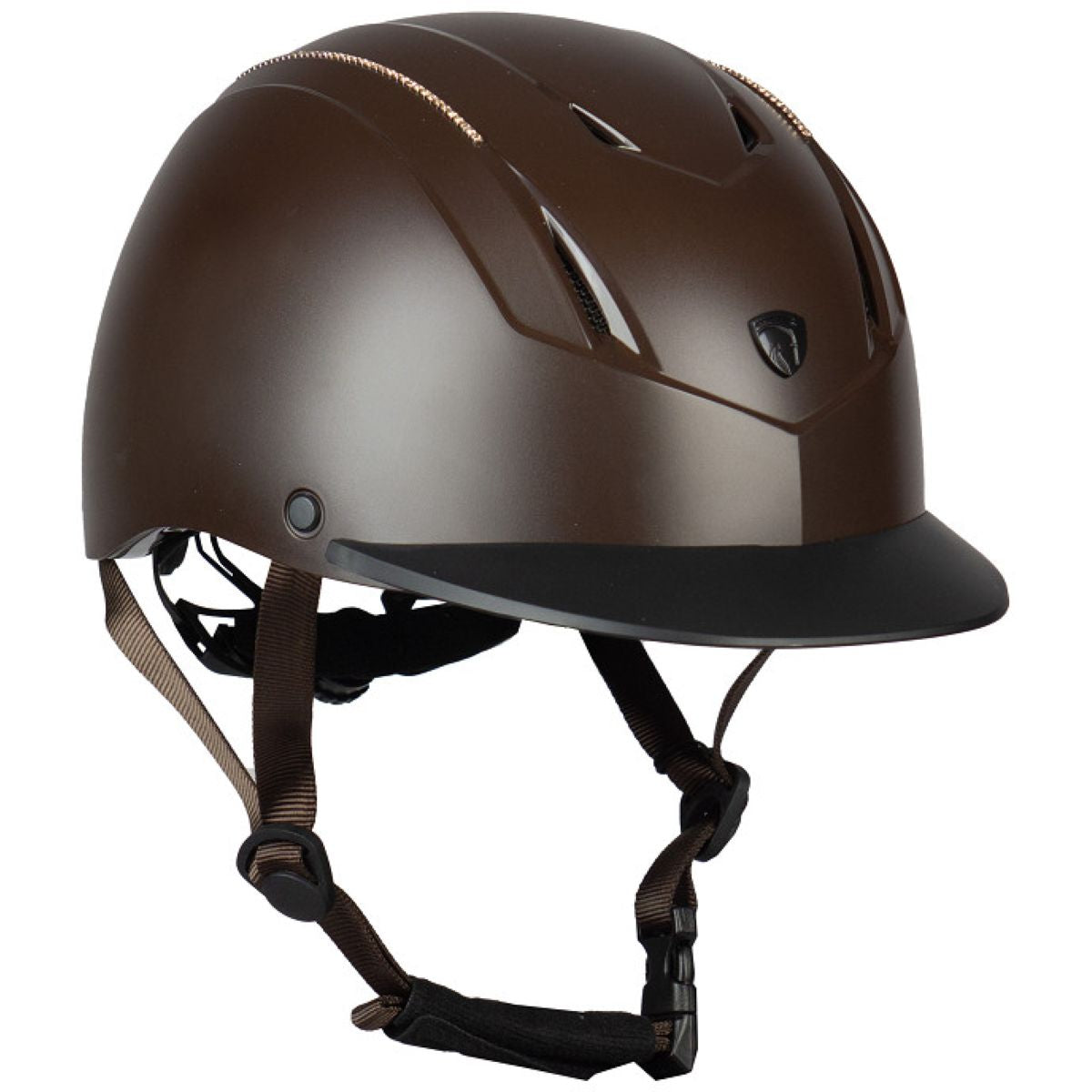 HORKA Casco da equitazione Dali Strass Marrone/Oro rosa