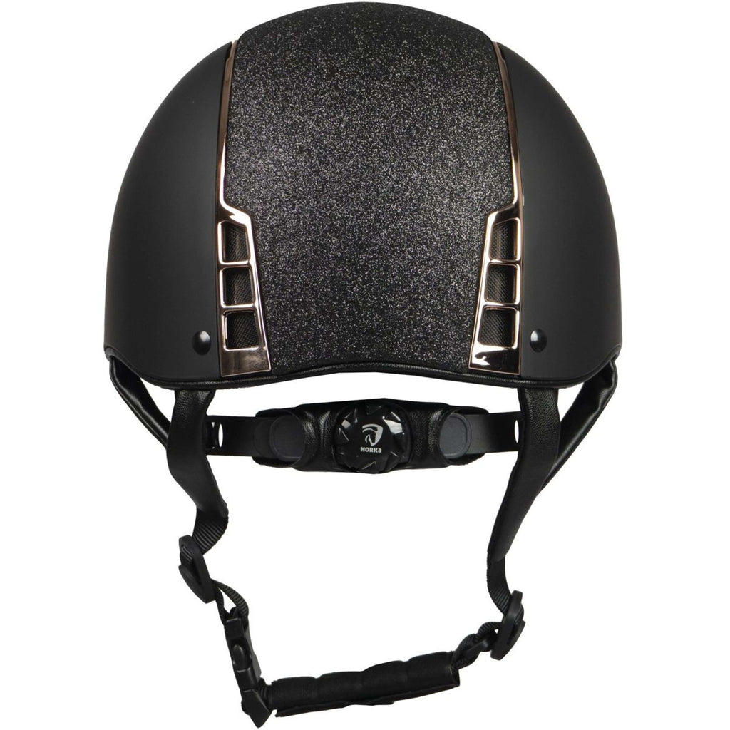 HORKA Casco da equitazione Nero/Rosa
