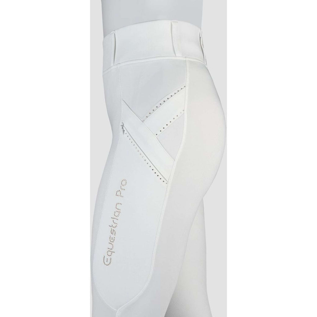 HORKA Leggings da Equitazione Momentum Bianco/Oro rosa