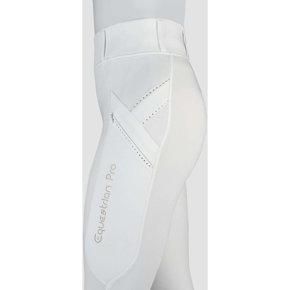 HORKA Leggings da Equitazione Momentum Bianco/Oro rosa