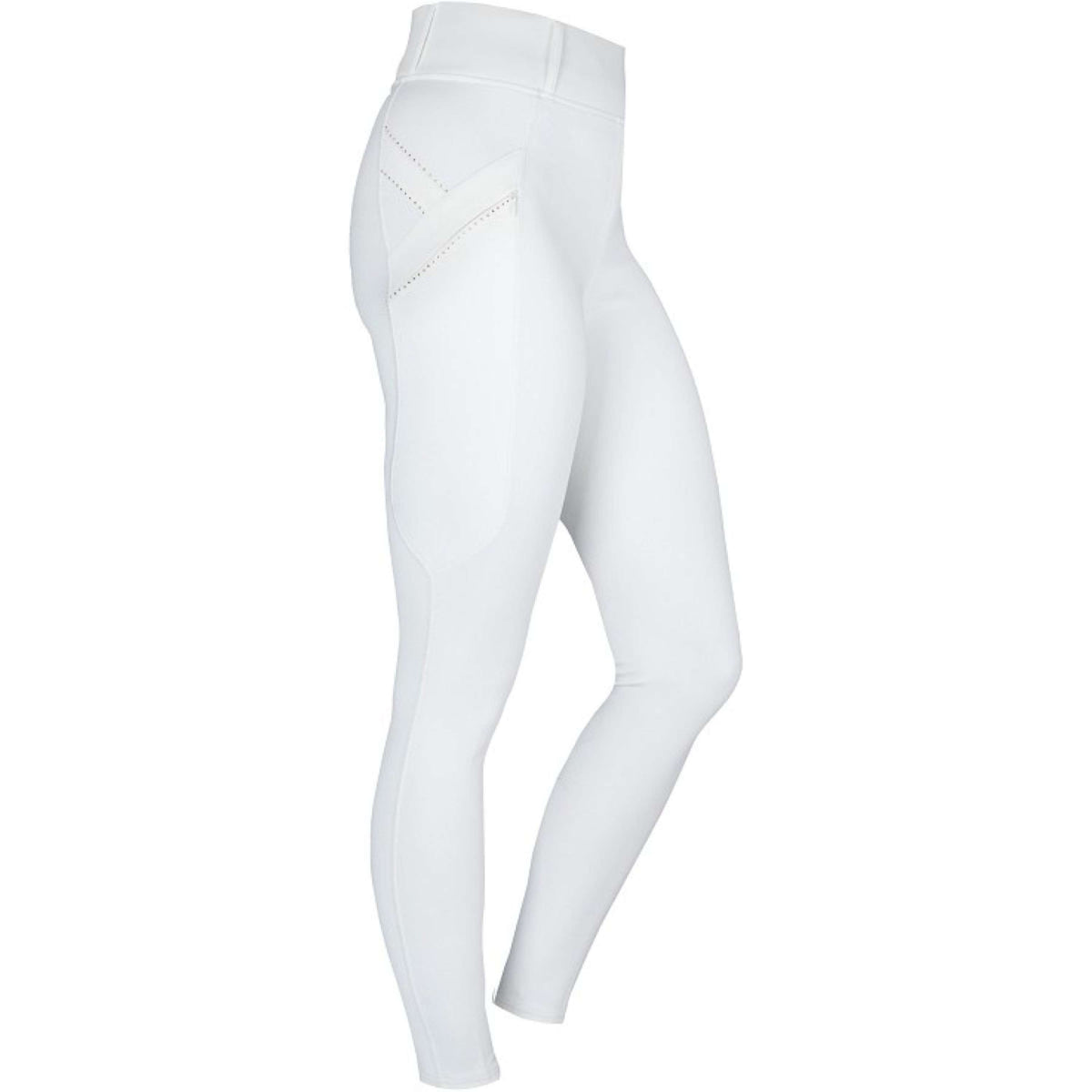 HORKA Leggings da Equitazione Momentum Bianco/Oro rosa