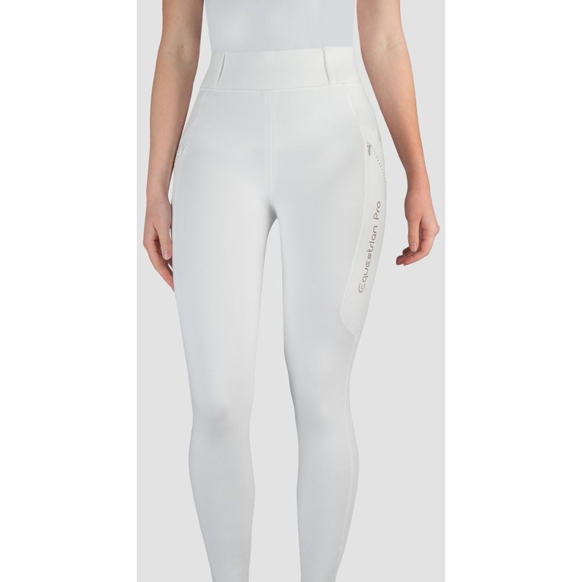 HORKA Leggings da Equitazione Momentum Bianco/Oro rosa