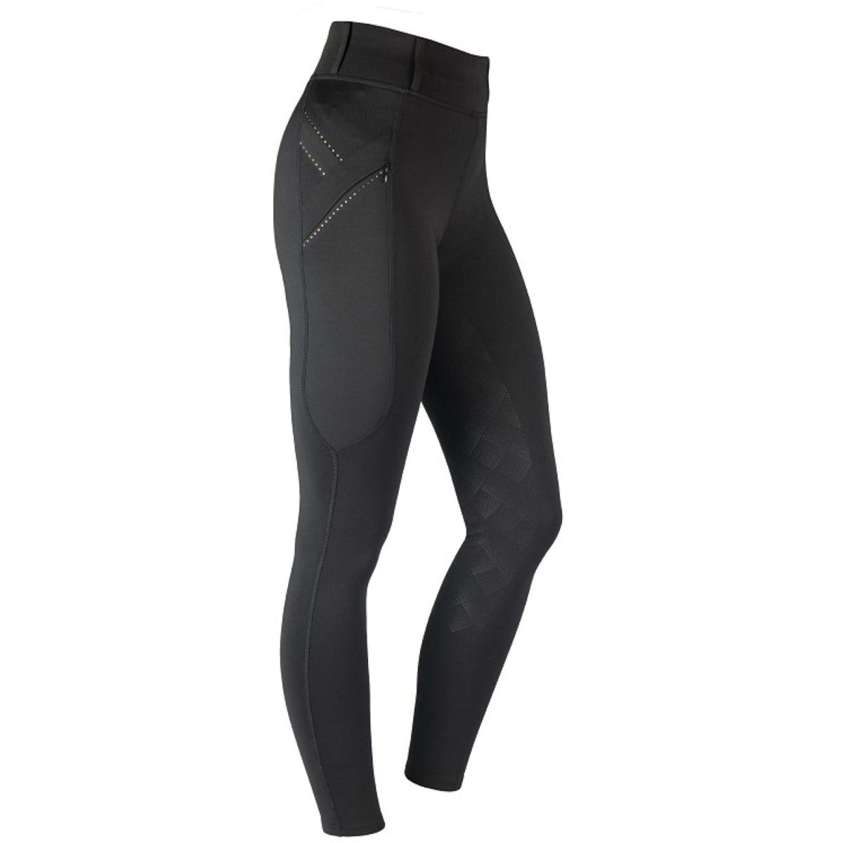 HORKA Leggings da Equitazione Momentum Nero/Oro rosa