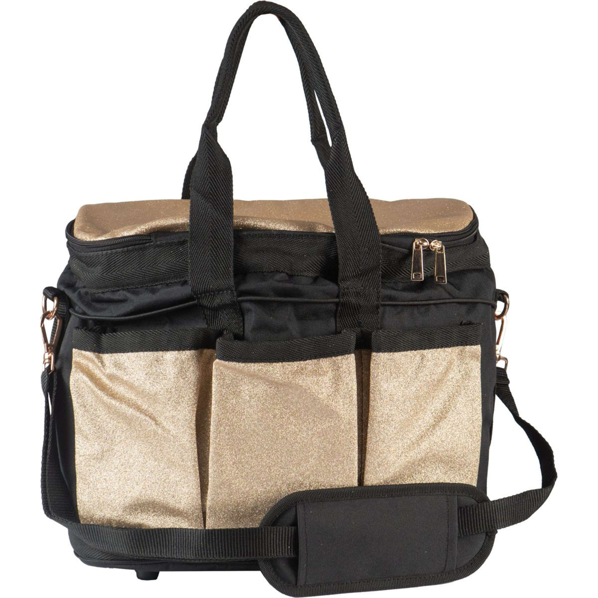 HORKA Borsa per la Toelettatura Glitter Oro rosa