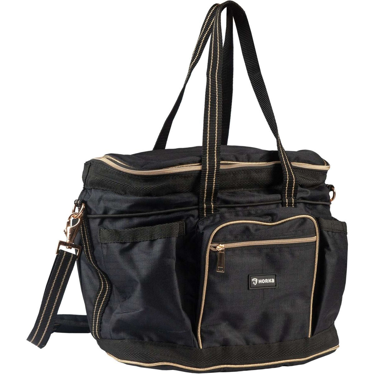 HORKA Borsa per la Toelettatura Deluxe Nero/Rosa