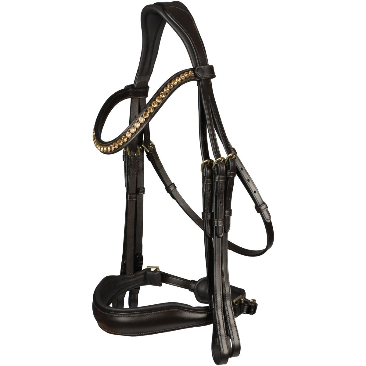 HORKA Briglia Doppia Las Vegas Marrone/Oro