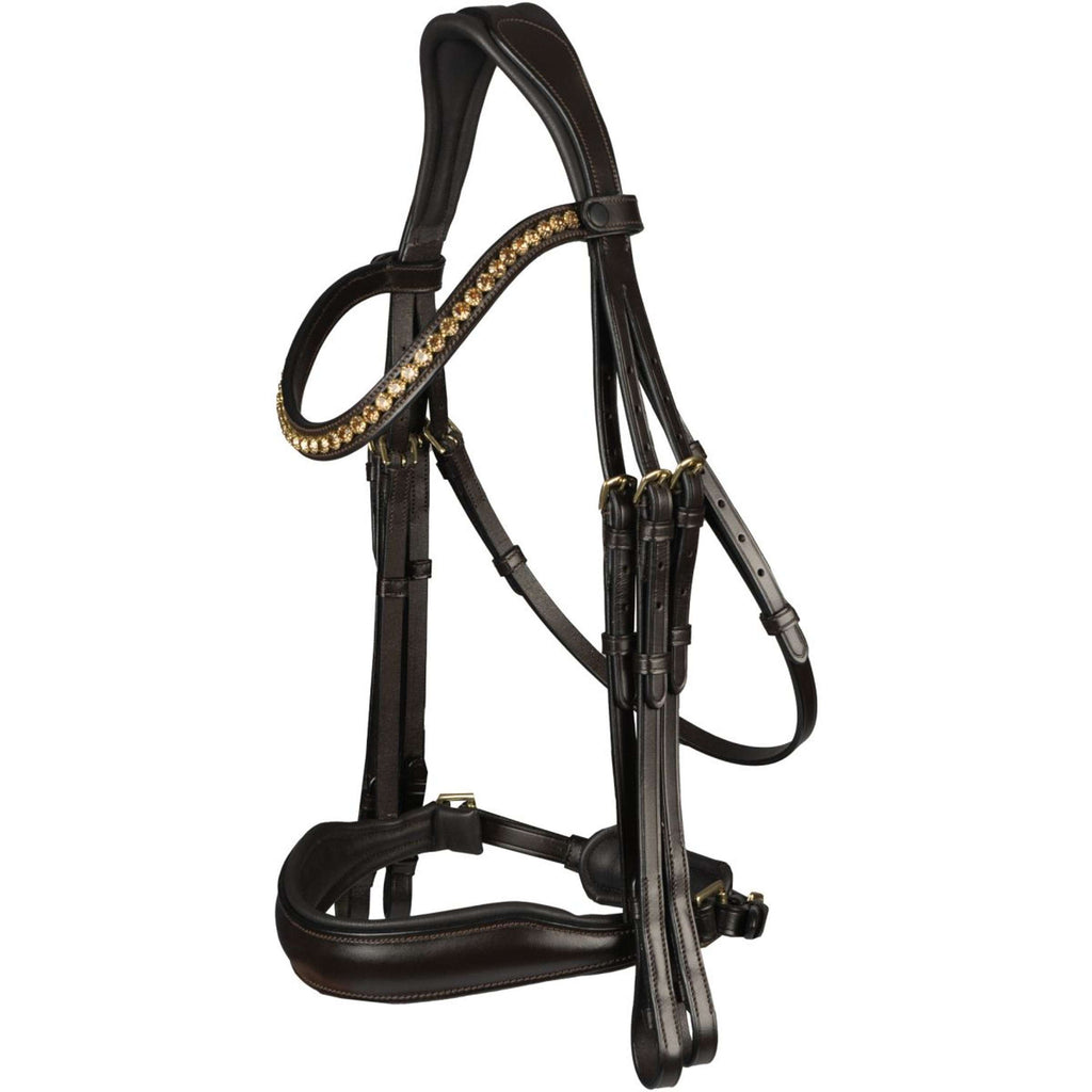 HORKA Briglia Doppia Las Vegas Marrone/Oro