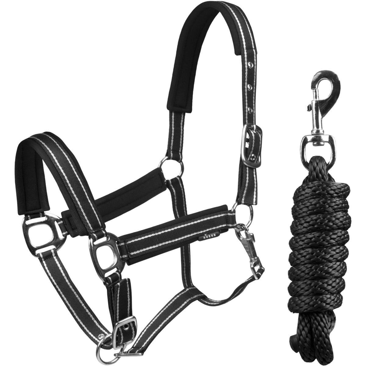 HORKA Set Cavezza Deluxe Nero Argento