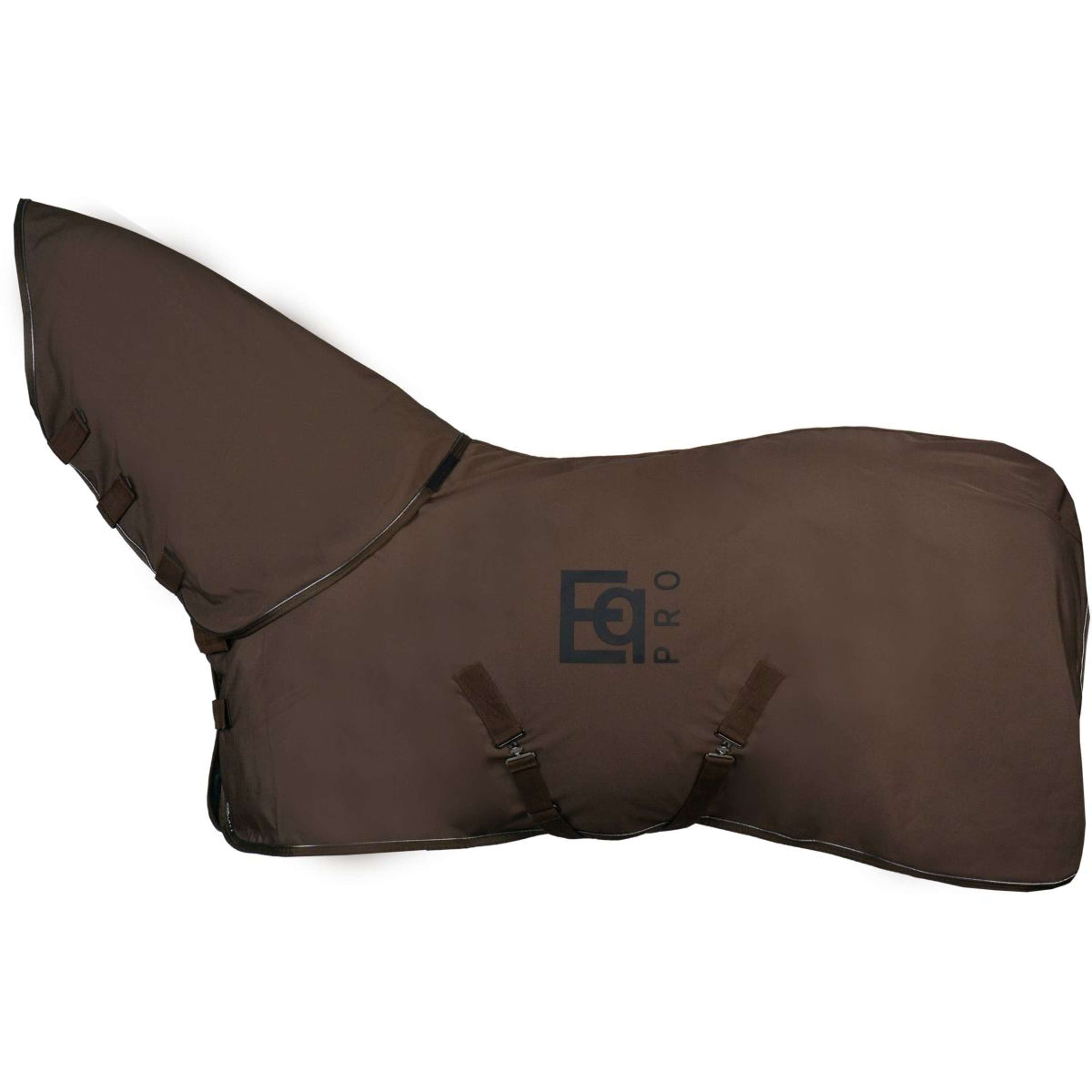 EQPRO Coperta Softshell con Collo Arrotolabile Cioccolato
