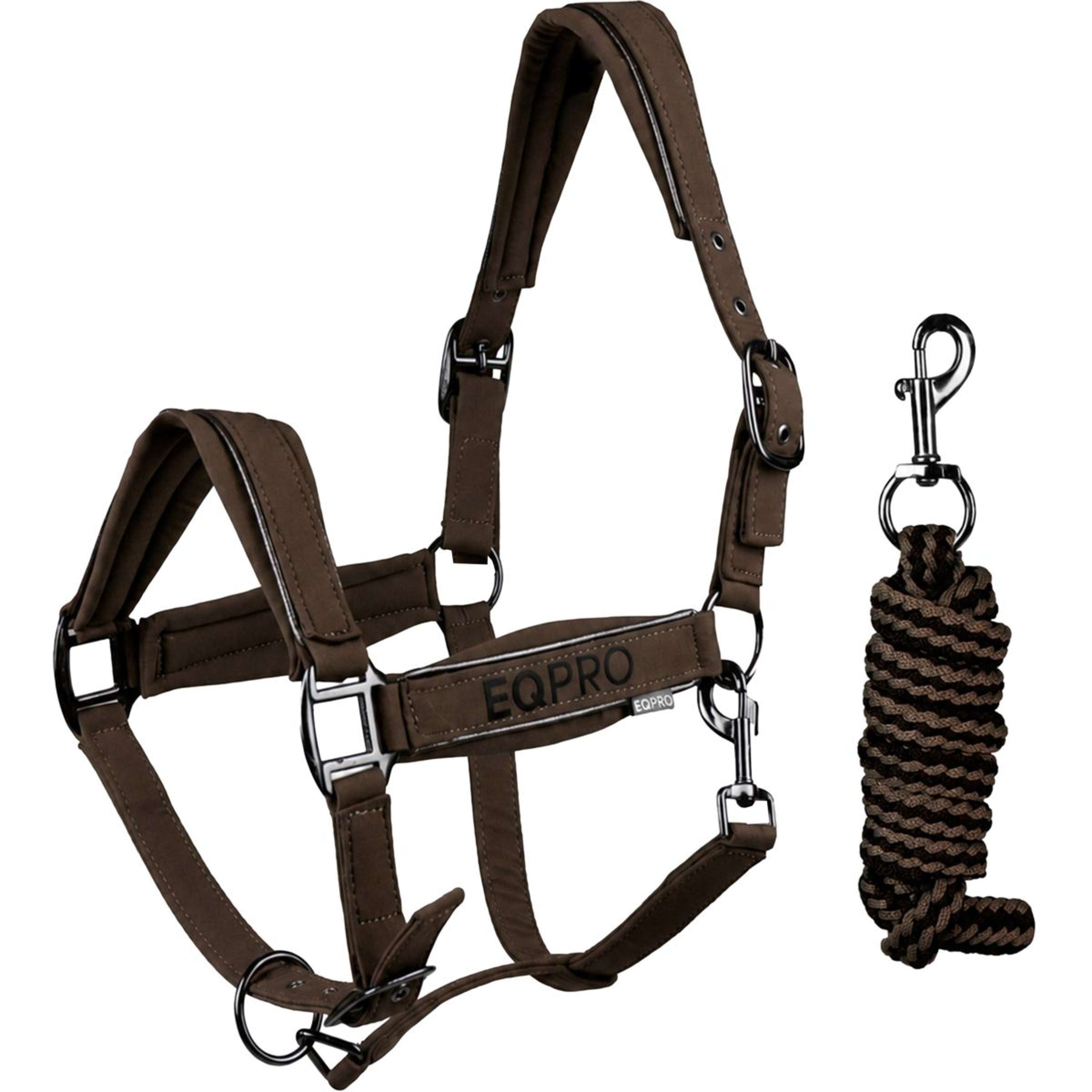 EQPRO Set Cavezza Softshell Cioccolato